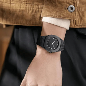Stainless Steel Black Arabic Aura Watch - Emirates Drop